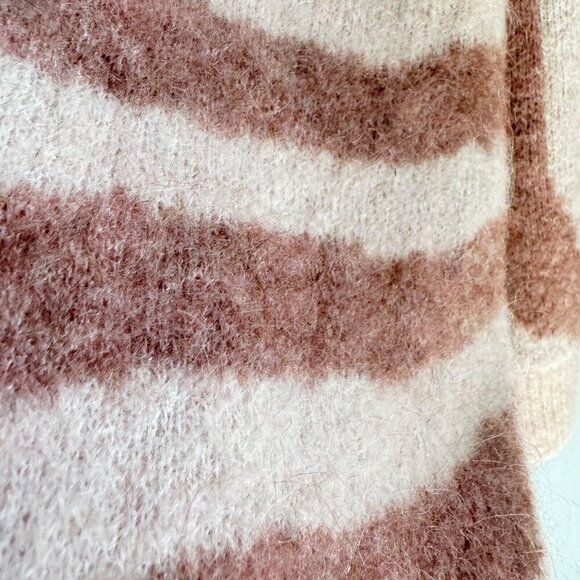 Remain Birger Christensen Pink Geometric Print Wool Mohair Sweater 6 Oversized - Picture 6 of 8